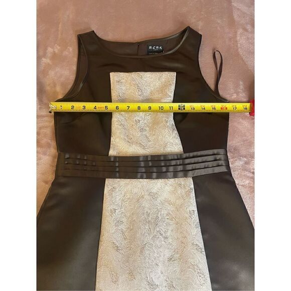 New BCBG Brown & Beige Sheath Dress Size S - Picture 9 of 13